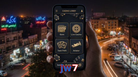 Main screen of Jw7 app page for PK players