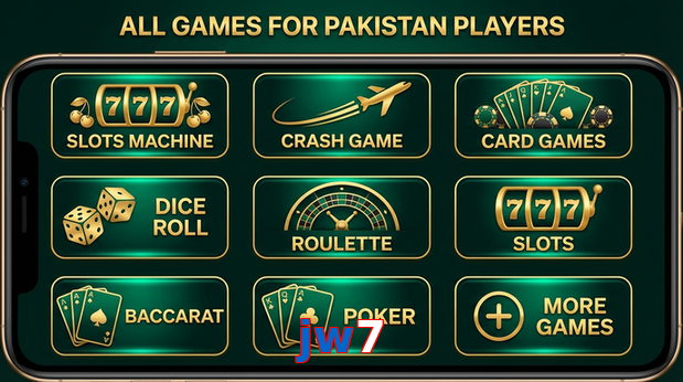 Main screen of Jw7 games page for PK players